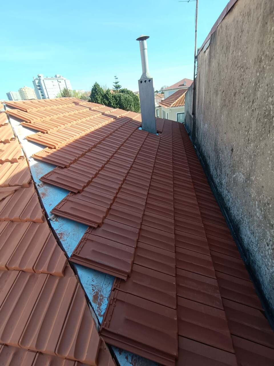 Trabalho de cobertura realizado pela Telhados Renovados